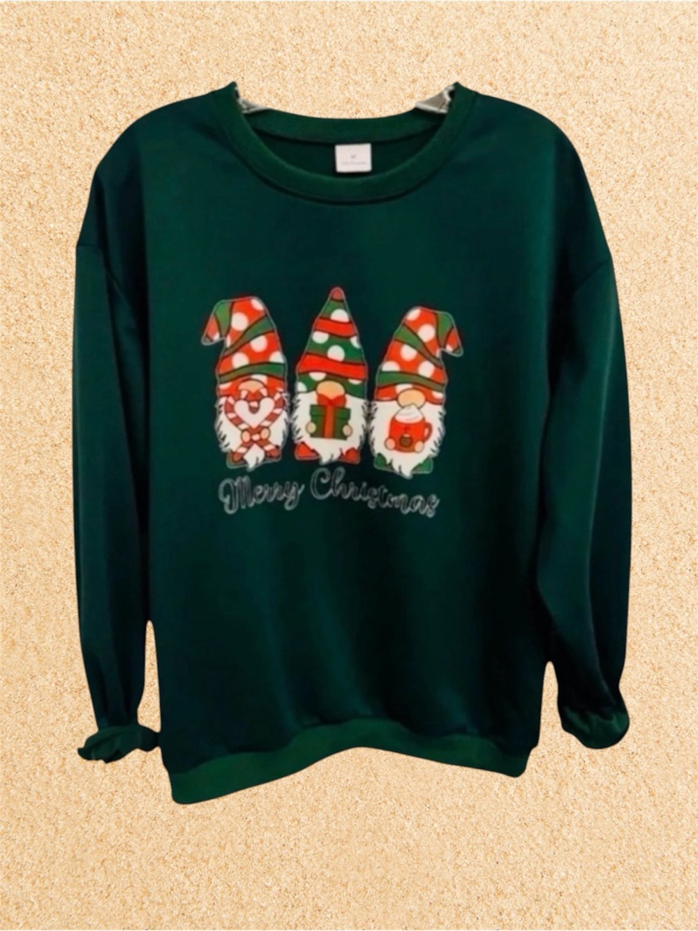 SHEIN  Men's Gnome Green Fleece Like Sweatshirt Size X-Large